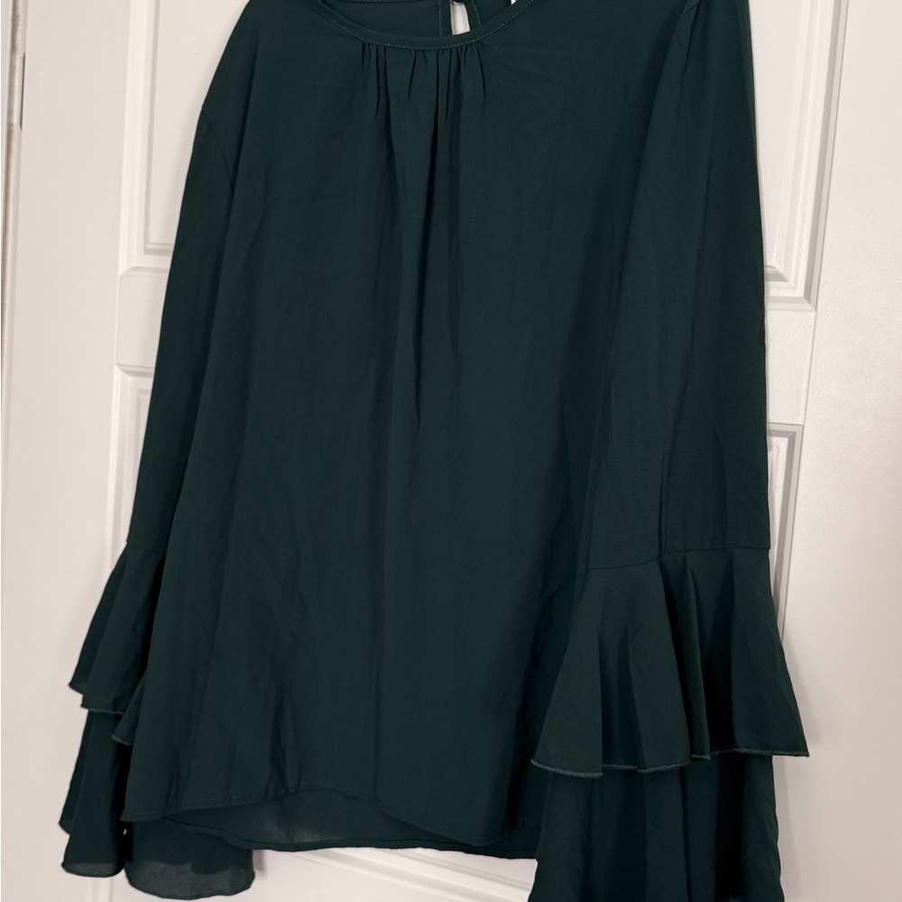 Elegant Dark Green Women's Shirt